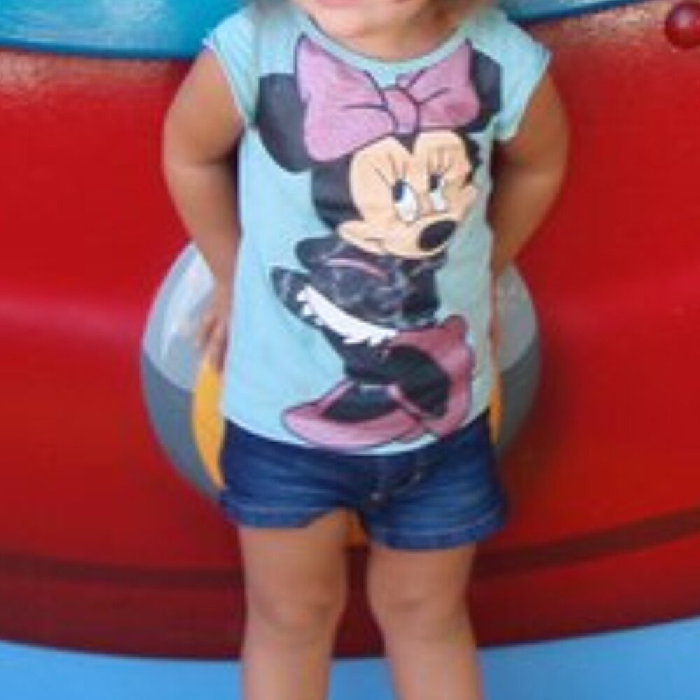 EUC Disney for H&M Minnie Mouse Decal Tee Sz 1-2yrs - Picture 1 of 5